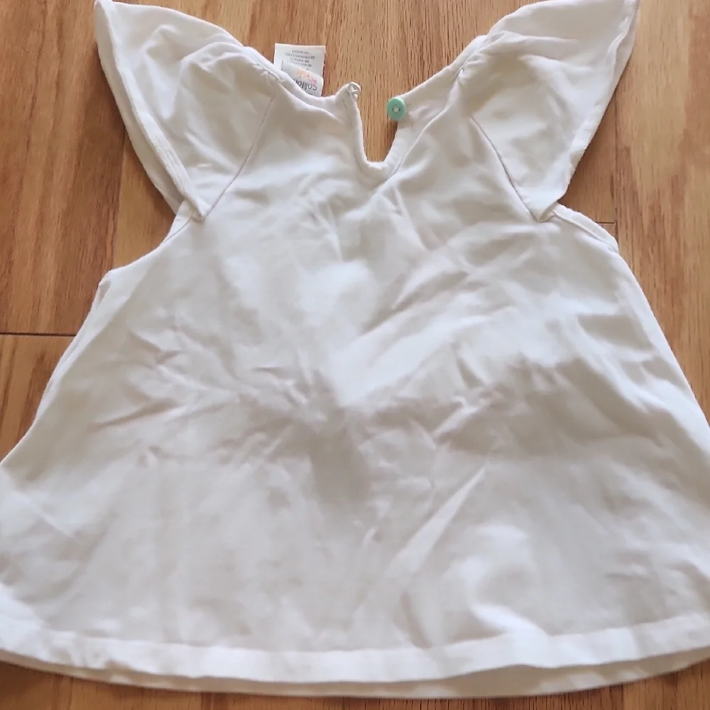 C&C California Kids Matching Set White Top with Light Green Shorts